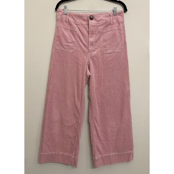 Anthropologie Pants - Maeve Colette Corduroy Pink Wide Leg Pants Sz 31 Pastel High Waist Anthropologie